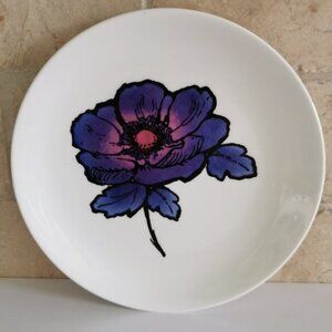 Wedgwood Blue Anemone 6.5" Plate Susie Cooper Vintage 1970s Design Bread Butter